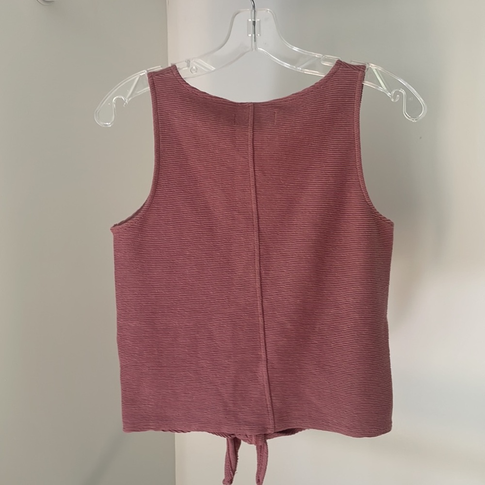 Madewell Texture & Thread XS Dusty Rose Sleeveless Tank - Picture 2 of 7